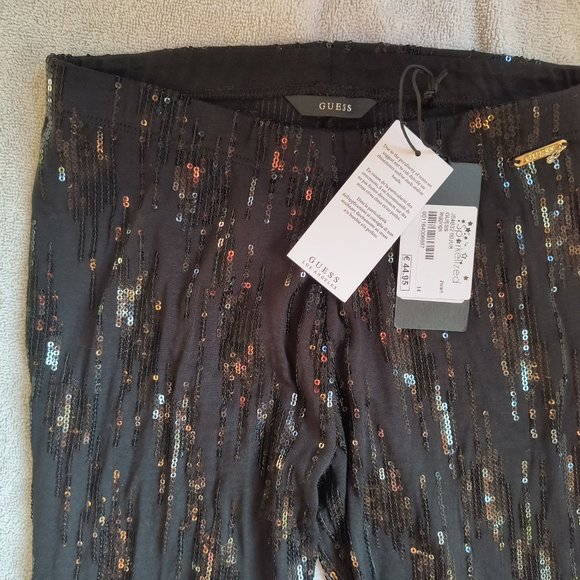 GUESS sequin black leggings, New with Tags (teen size) - Picture 5 of 6